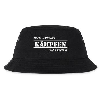 Fun Spruch Shirt Arbeit Nicht Jammern kämpfen (25) - Kinder Bucket Hat - Schwarz - Vorne