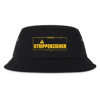 STRIPPENZIEHER - Kinder Bucket Hat - Schwarz - Vorne