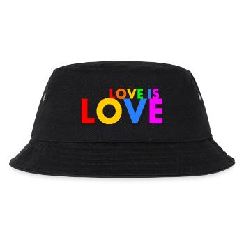 Love is love - Kinder Bucket Hat - Schwarz - Vorne