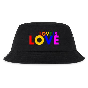 Love is love - Kinder Bucket Hat - Schwarz - Vorne