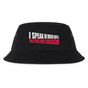 speak lyrics and sarcasm - Kids’ Bucket Hat - black - Front