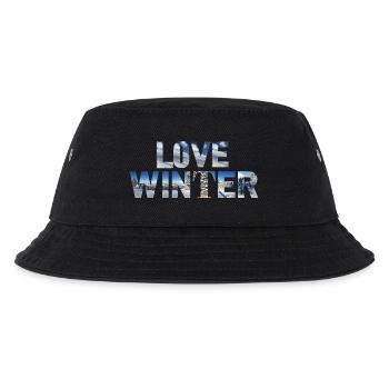 Love Winter - Skiing Winter Sports - Kinder Bucket Hat - Schwarz - Vorne