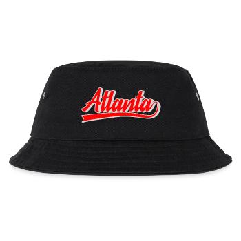 Atlanta Script Retro Logo - Kinder Bucket Hat - Schwarz - Vorne