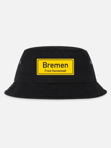 Bremer Ortsschild Deutschland - Kinder Bucket Hat - Schwarz