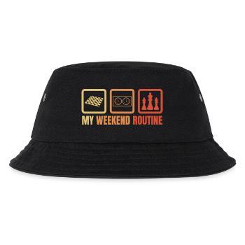 Schach Wochenende - Kinder Bucket Hat - Schwarz - Vorne