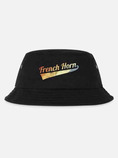 Vintage Waldhorn - Kinder Bucket Hat - Schwarz