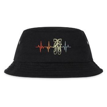 Vintage Ballettschuhe Kardiogramm - Kinder Bucket Hat - Schwarz - Vorne