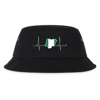 Nigeria Herzschlag - Kinder Bucket Hat - Schwarz - Vorne