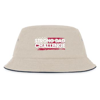 Herausforderung des starken Vaters - Kinder Bucket Hat - Natur/Navy - Vorne