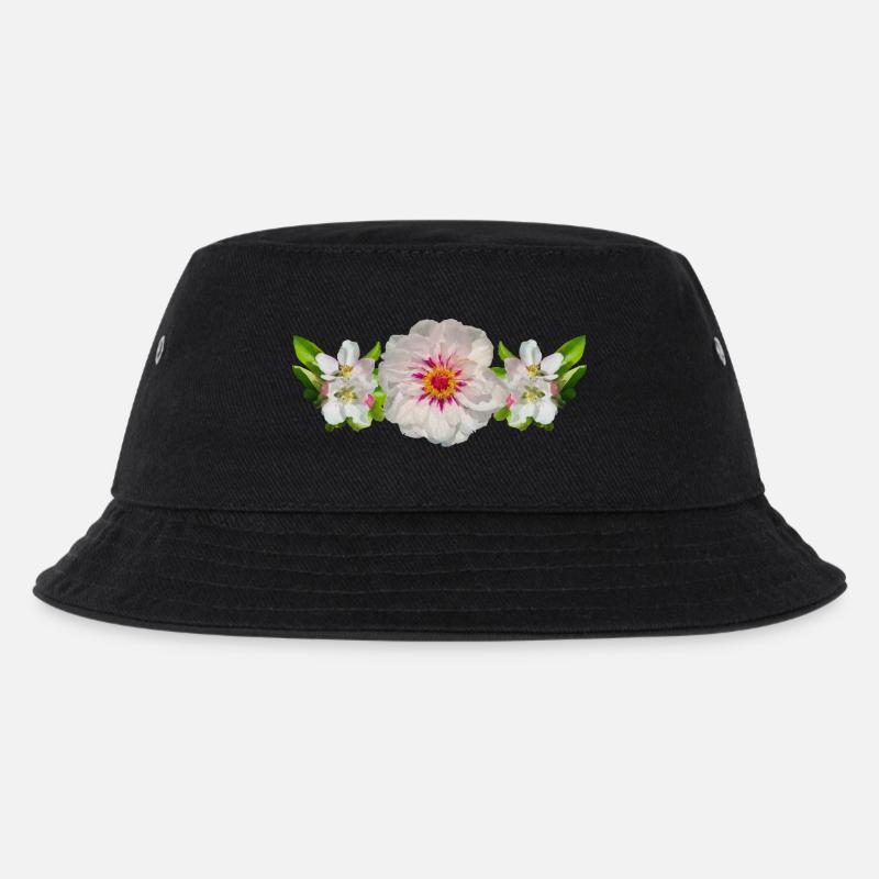 3 Fleurs Fleurs Paeonie Rose Fleur Band - Bob Enfant - noir
