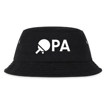 Opa Tischtennis Geschenkidee Großvater Ping-Pong - Kinder Bucket Hat - Schwarz - Vorne