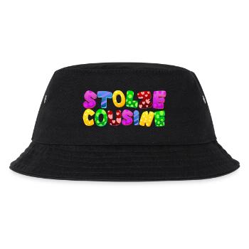 Baby Eltern Kind Geschenk Cousine Geburt Mama Papa - Kinder Bucket Hat - Schwarz - Vorne
