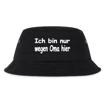 Oma - Kinder Bucket Hat - Schwarz - Vorne