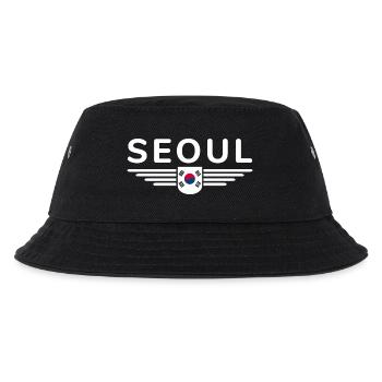 Seoul Fan T-Shirt for Korea Lovers - Kids’ Bucket Hat - black - Front