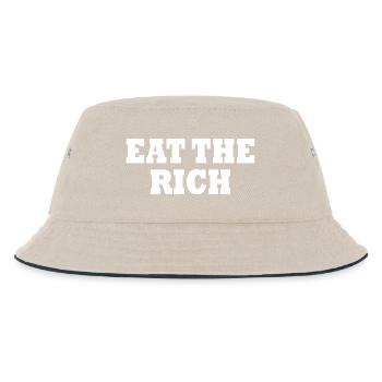 Eat the rich - Kinder Bucket Hat - Natur/Navy - Vorne