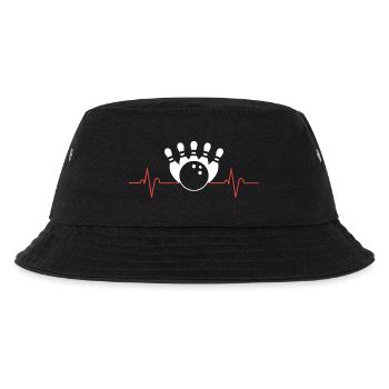 Bowling-Herzschlag - Kinder Bucket Hat - Schwarz - Vorne