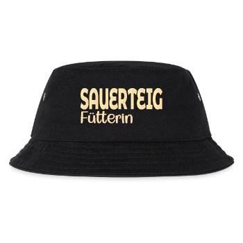 FÜTTERIN SAUERTEIG BROT BACKEN - Kinder Bucket Hat - Schwarz - Vorne