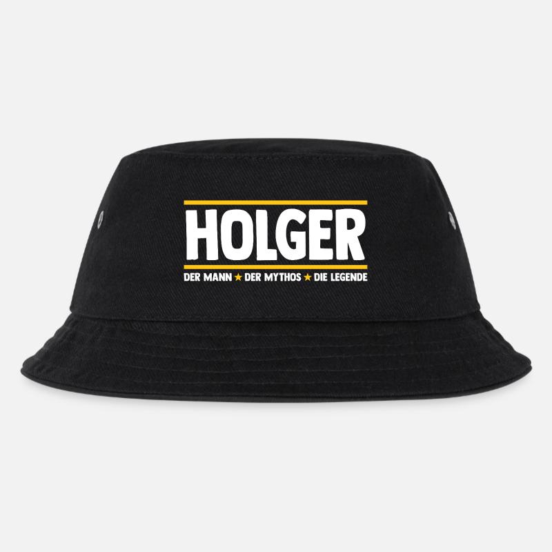 Holger - Kinder Bucket Hat - Schwarz
