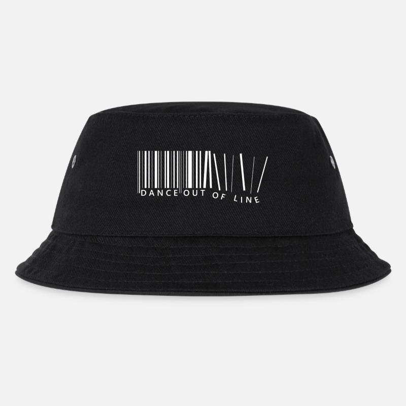 dance out of the line - barcode - Kinder Bucket Hat - Schwarz