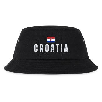 Drapeau croate, j’adore la Croatie - Bob Enfant - noir - Devant
