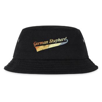 Vintage Deutscher Schäferhund - Kinder Bucket Hat - Schwarz - Vorne