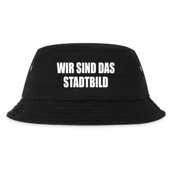 wir sind das stadtbild - Kinder Bucket Hat - Schwarz - Vorne