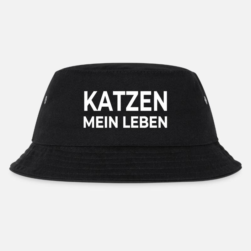 Katzen - Kinder Bucket Hat - Schwarz