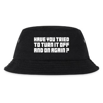 Turning It Off – Nerd Geek Computer Support TBBT - Kinder Bucket Hat - Schwarz - Vorne