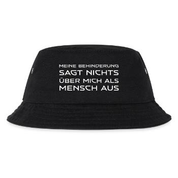 Behinderung sagt nichts über mich als Mensch - Kinder Bucket Hat - Schwarz - Vorne