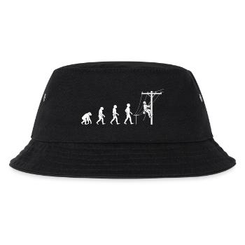 Evolution to network technology - Kids’ Bucket Hat - black - Front