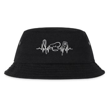 Koch Köchin Herzschlag Kochen - Kinder Bucket Hat - Schwarz - Vorne