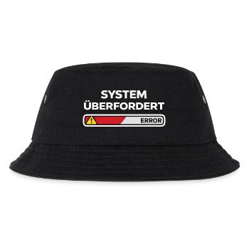 System überfordert Error - Kinder Bucket Hat - Schwarz - Vorne