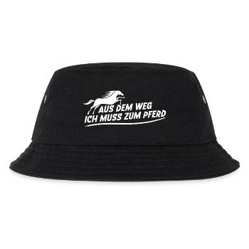 Out of the way, I have to go to the horse - Kids’ Bucket Hat - black - Front
