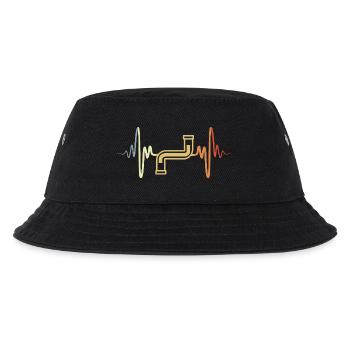 Rohrleitung Herzlinie - Kinder Bucket Hat - Schwarz - Vorne