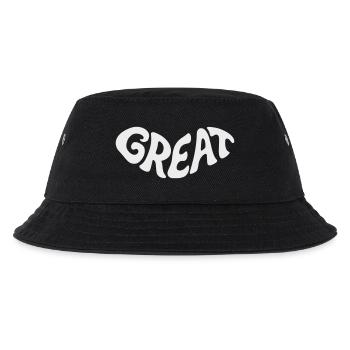 Great, Great Bubbel Word Design - Kids’ Bucket Hat - black - Front