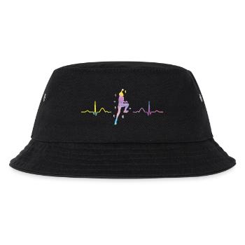 Boulderer heartbeat Bouldering Bouldering - Kids’ Bucket Hat - black - Front