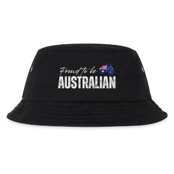 Stolzer Australier, australischer Patriot - Kinder Bucket Hat - Schwarz - Vorne