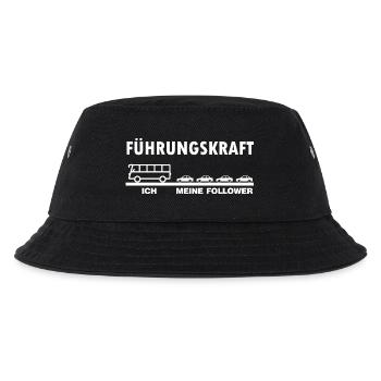 Ich und meine Anhänger lustiges Bus Fahrer Sprüche - Kinder Bucket Hat - Schwarz - Vorne