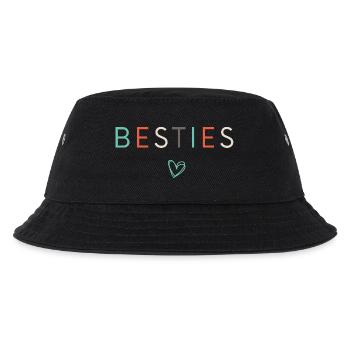 Besties Beste Freunde Beste Freundinnen - Kinder Bucket Hat - Schwarz - Vorne