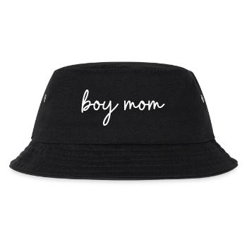 Boy Mom Boys Mom Cursive Design - Kids’ Bucket Hat - black - Front