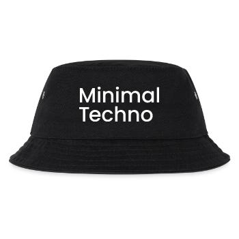 Minimaler Techno - Kinder Bucket Hat - Schwarz - Vorne