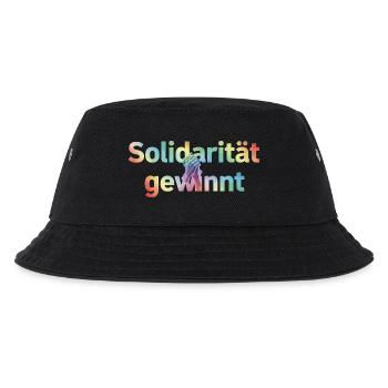 Solidarität gewinnt Statement Pride Fans LGBTQ - Kinder Bucket Hat - Schwarz - Vorne