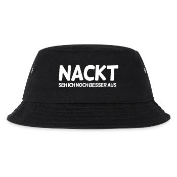 Lustiger Spruch - Kinder Bucket Hat - Schwarz - Vorne