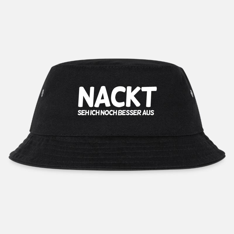 Lustiger Spruch - Kinder Bucket Hat - Schwarz