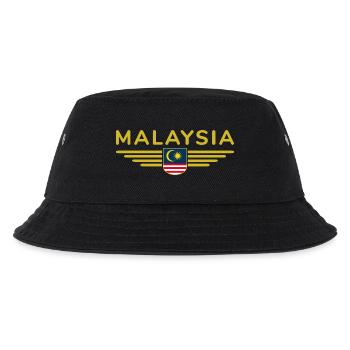 Malaysia Fan Outfit T Shirt Design - Kinder Bucket Hat - Schwarz - Vorne