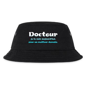 Doctor, doctor, nurse, health and white coat - Kids’ Bucket Hat - black - Front