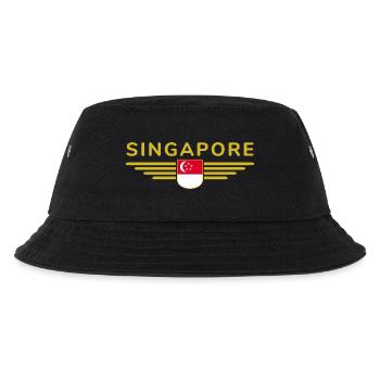 Singapour Fan Outfit Design T Shirt - Bob Enfant - noir - Devant