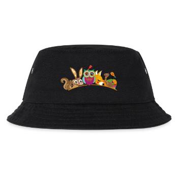 eight forest animals - Kids’ Bucket Hat - black - Front