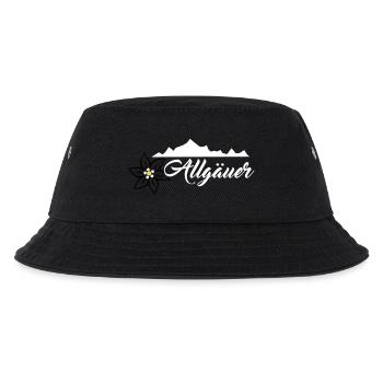 Allgäuer Design Weiß - Kinder Bucket Hat - Schwarz - Vorne