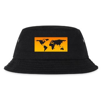 Carte du monde orange transparent - Bob Enfant - noir - Devant